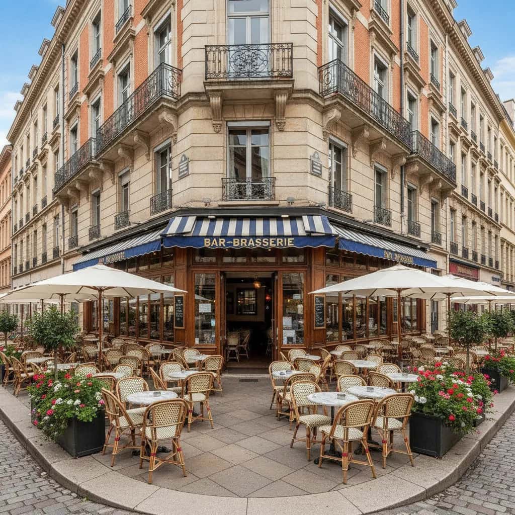 Bar-brasserie 489m² à Lyon : terrasse - licence IV