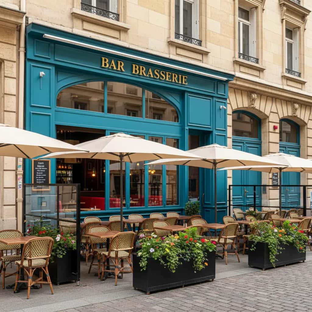 Bar-brasserie 80m² à Lyon : terrasse - licence IV