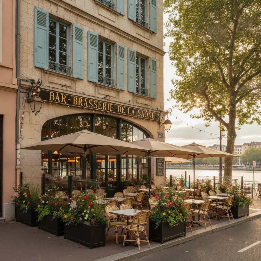 Bar-brasserie 300m² à Lyon : terrasse - licence IV