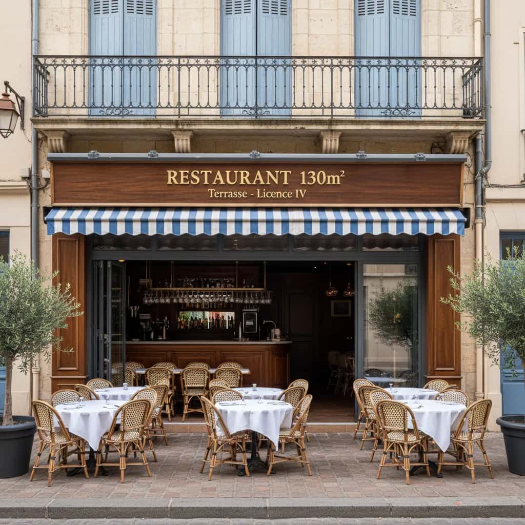 Restaurant 130m² à Montpellier : terrasse - licence IV