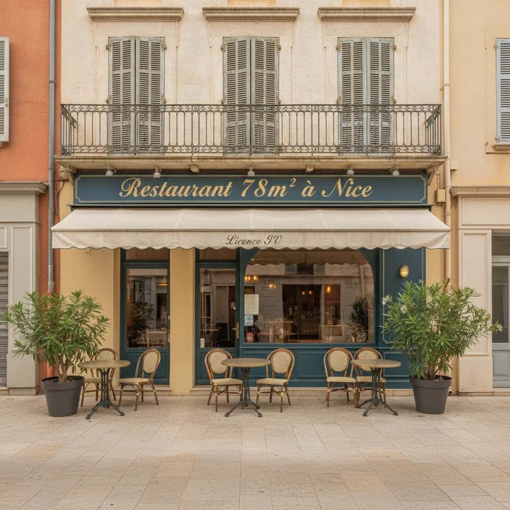 Restaurant 78m² à Nice : terrasse - licence IV