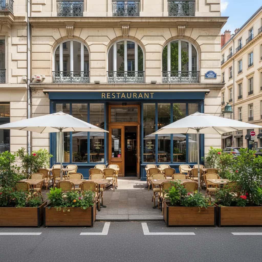 Restaurant 95m² à Lyon : terrasse - licence IV