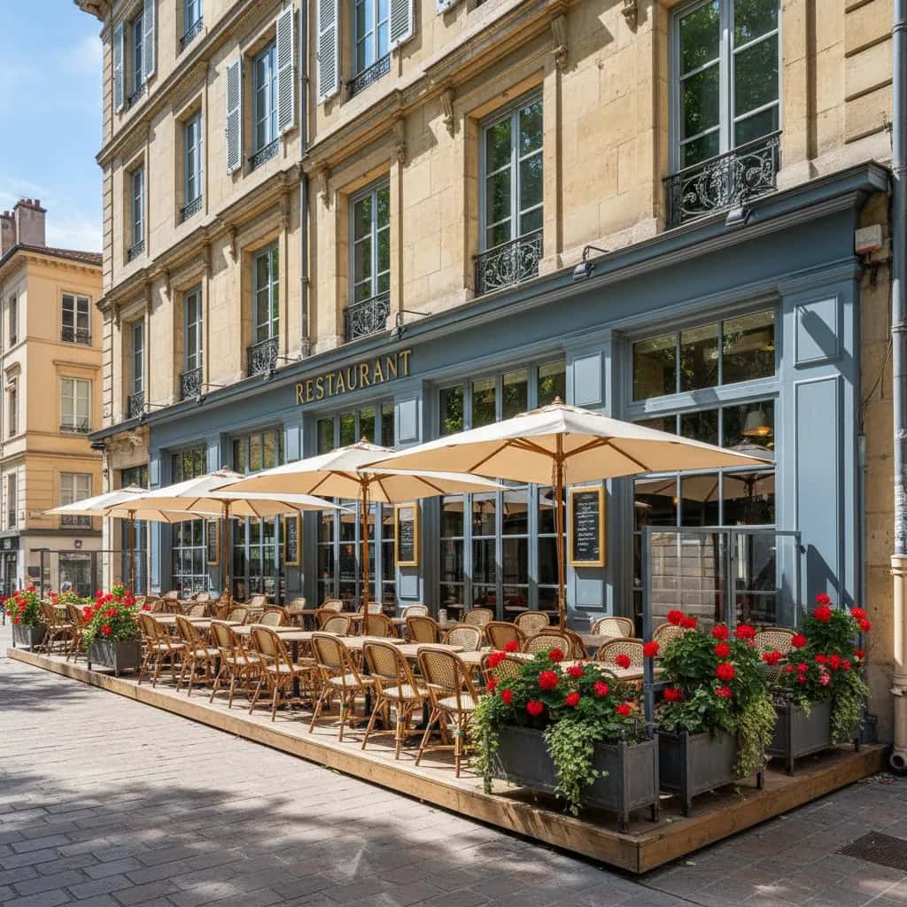 Restaurant 120m² à Lyon : terrasse - extraction
