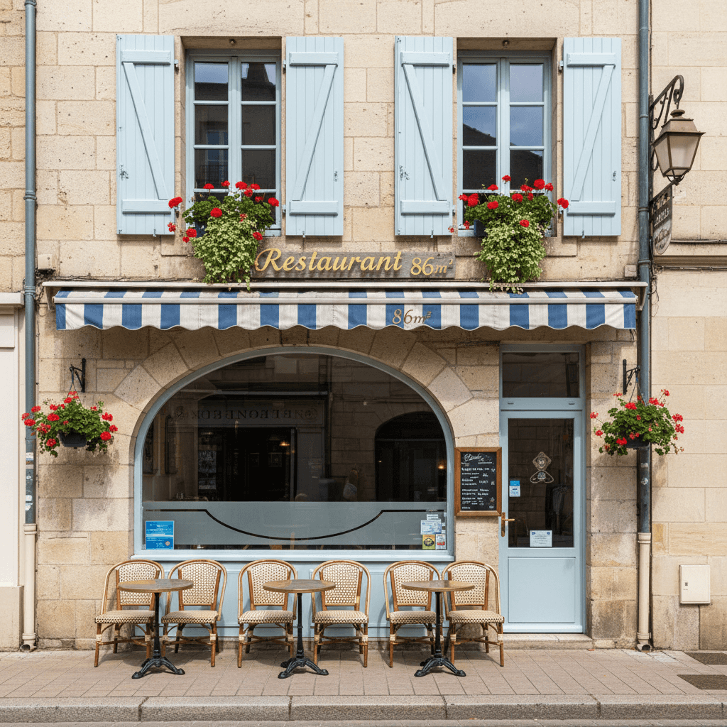 Restaurant 86m² à Rennes : extraction - cuisine équipée