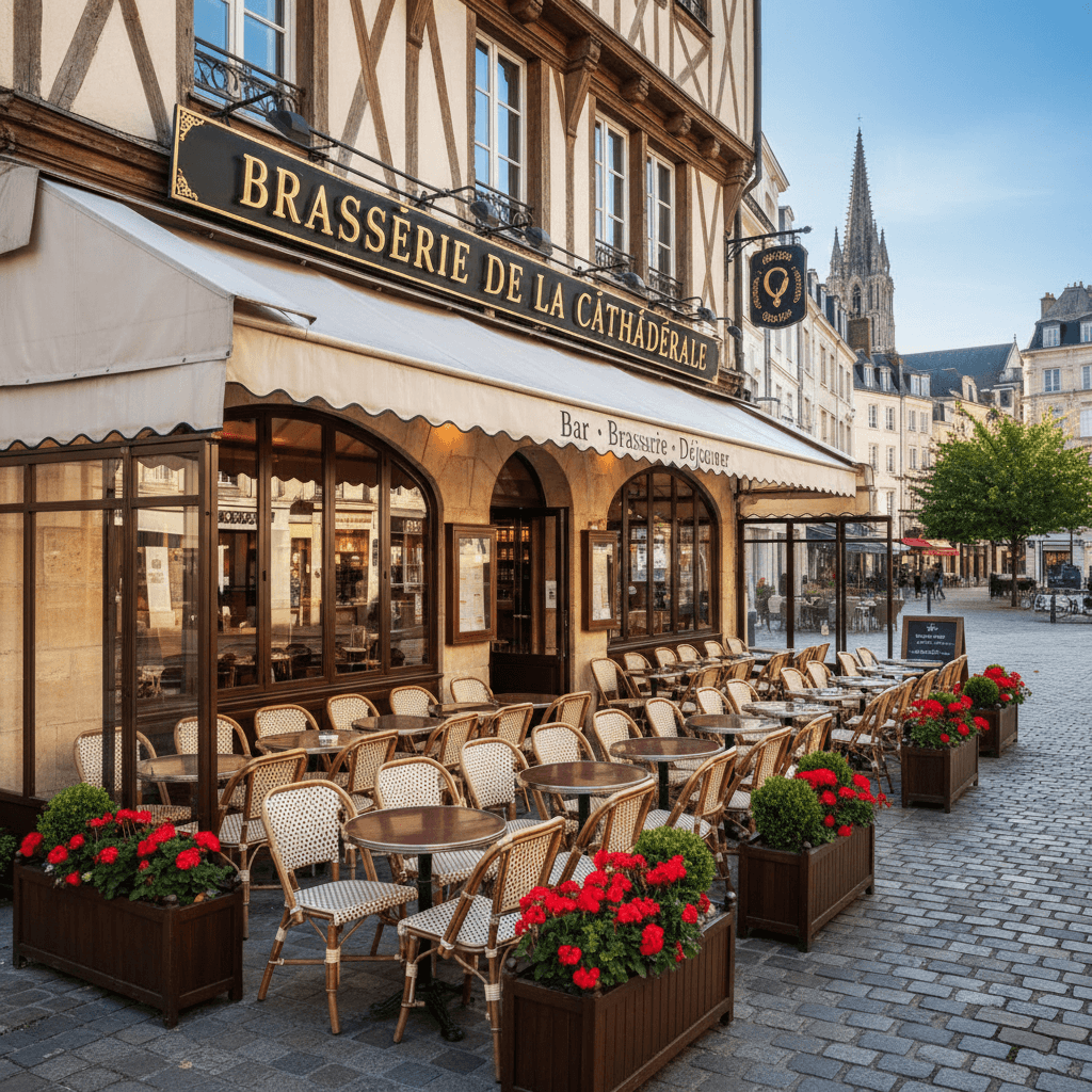 Bar-brasserie 366m² à Rouen : terrasse - extraction