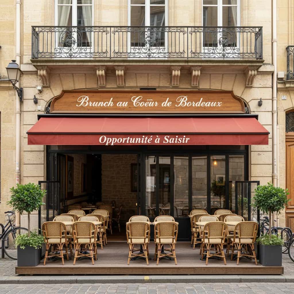 Restaurant 74m² à Bordeaux : terrasse - chambre froide
