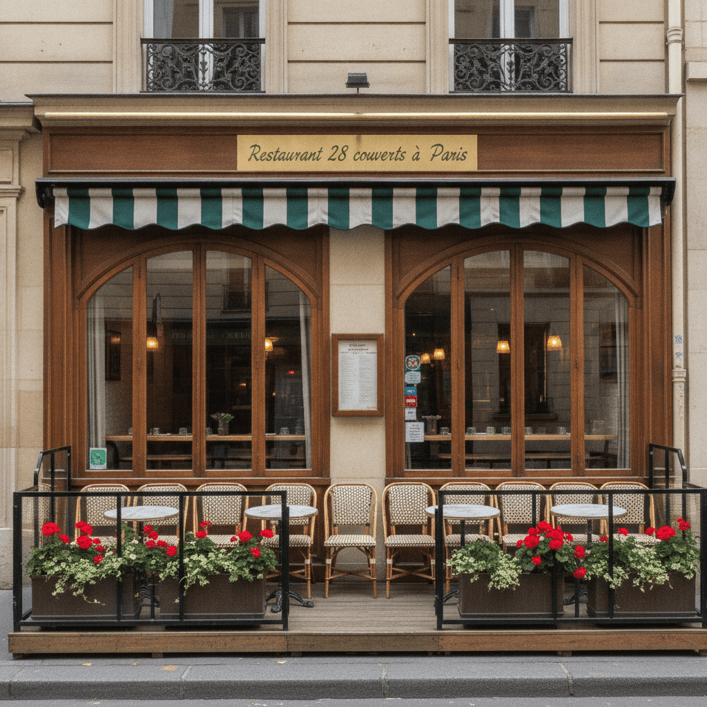 Restaurant 28 couverts à Paris : extraction - cuisine équipée