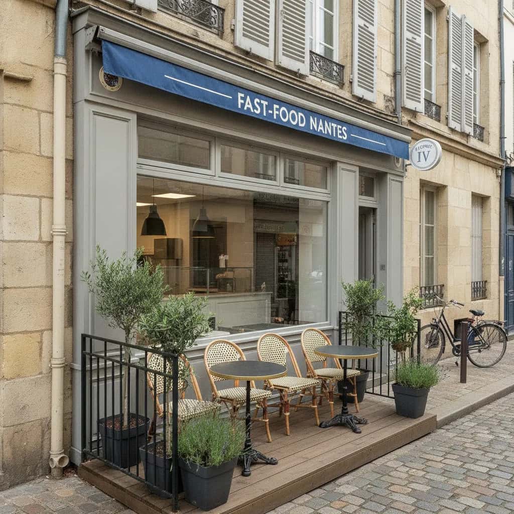 Fast-food à Nantes : terrasse - licence IV