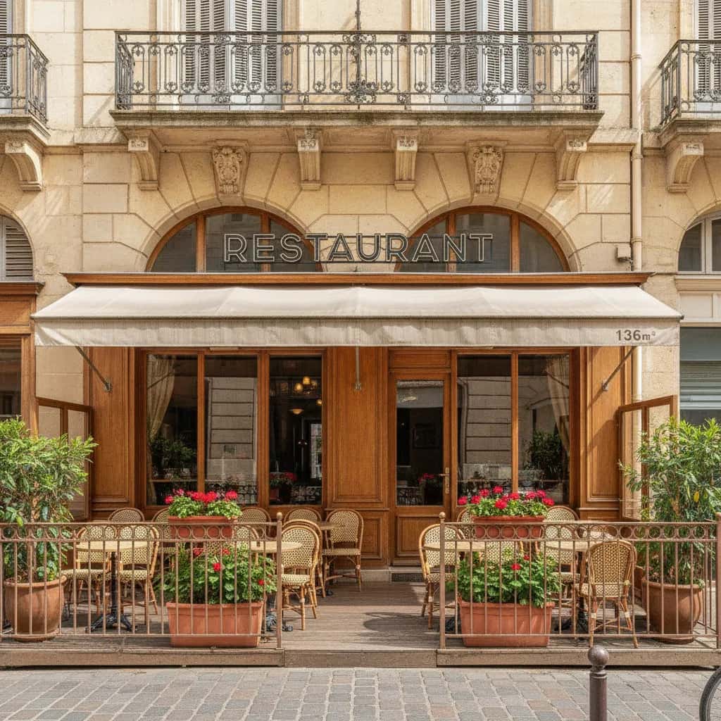 Restaurant 136m² à Montpellier : terrasse - extraction