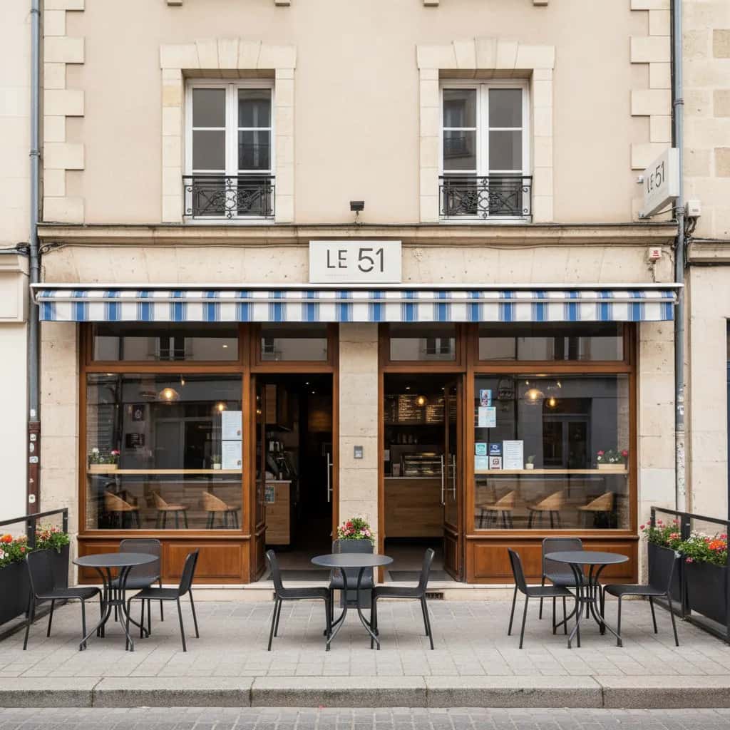 Fast-food 51m² à Nantes : terrasse