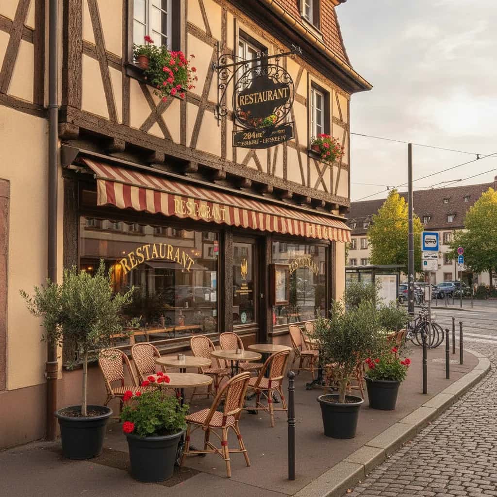 Restaurant 284m² à Strasbourg : terrasse - licence IV