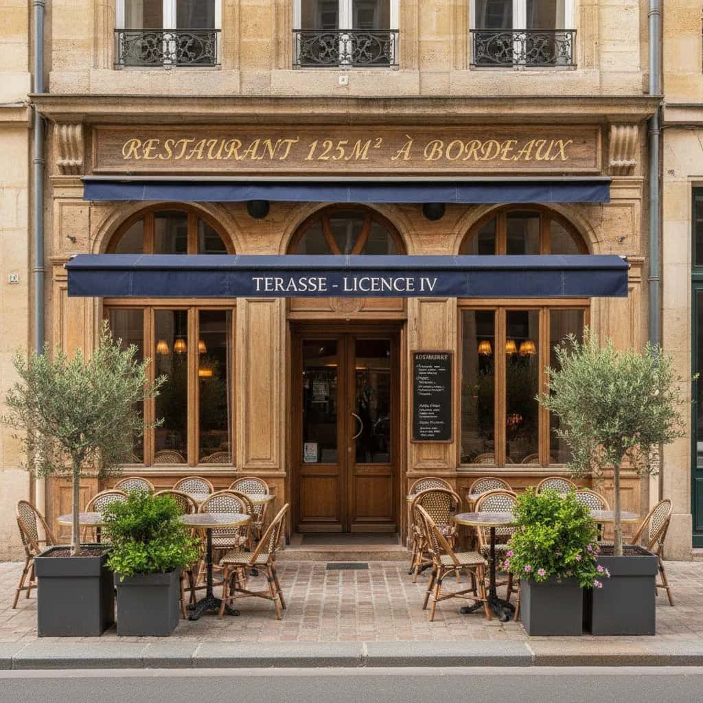 Restaurant 125m² à Bordeaux : terrasse - licence IV