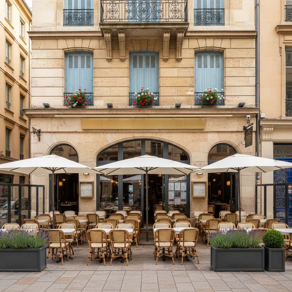 Restaurant 340m² à Lyon : terrasse - licence IV