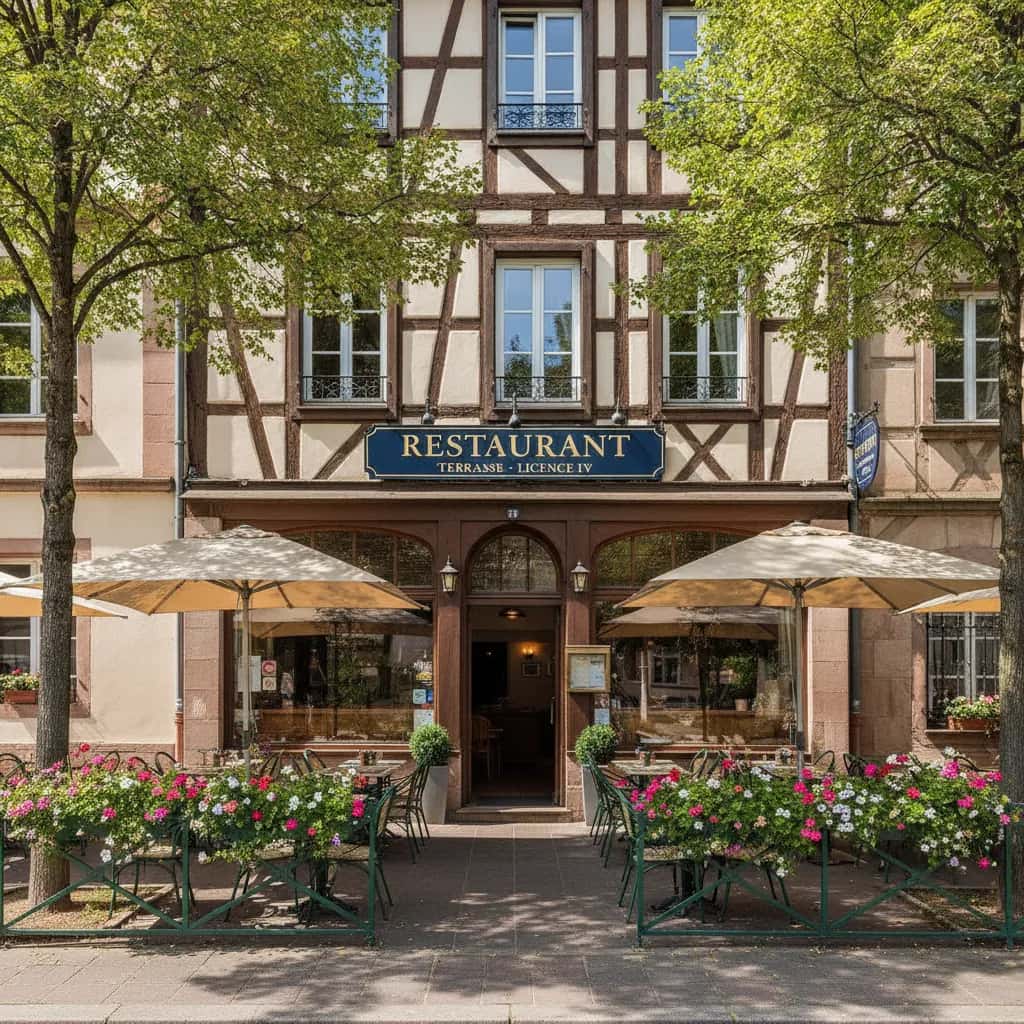 Restaurant 236m² à Strasbourg : terrasse - licence IV