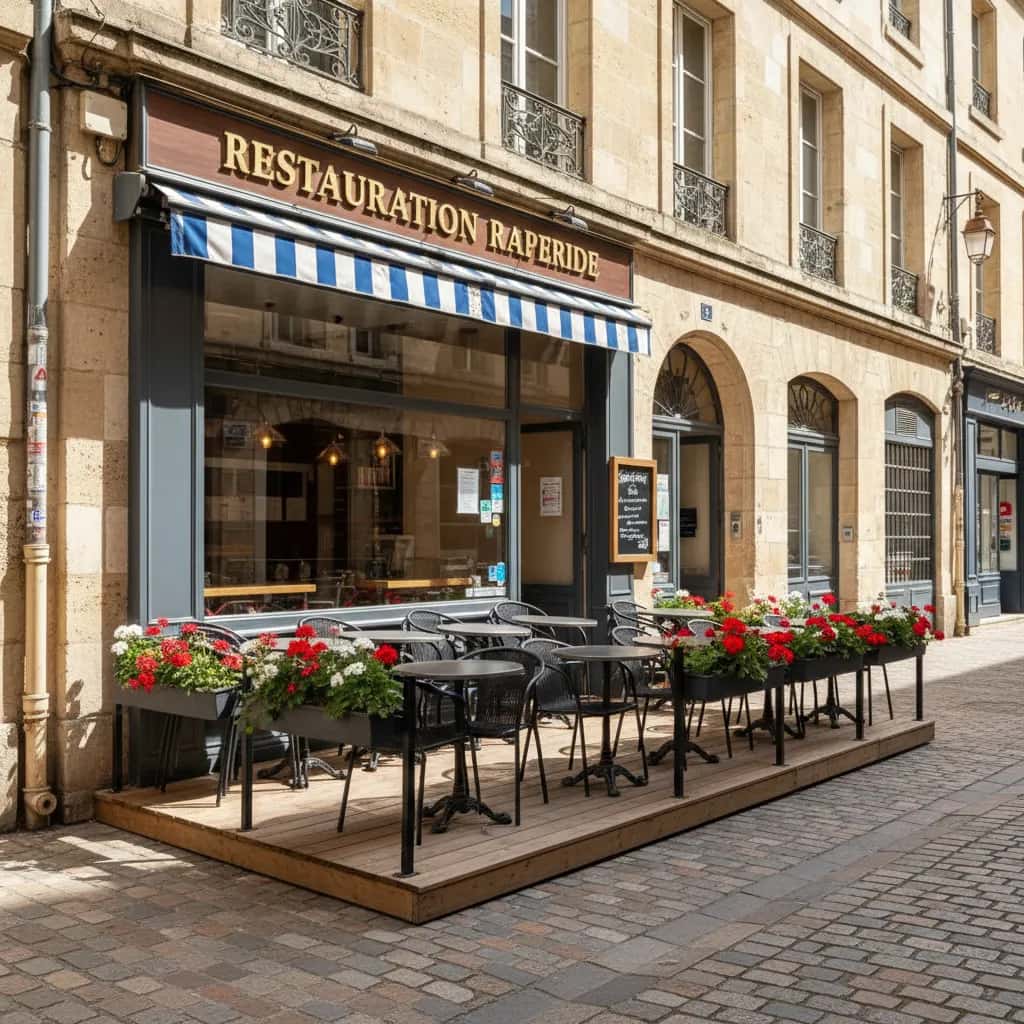 Fast-food 200m² à Bordeaux : terrasse