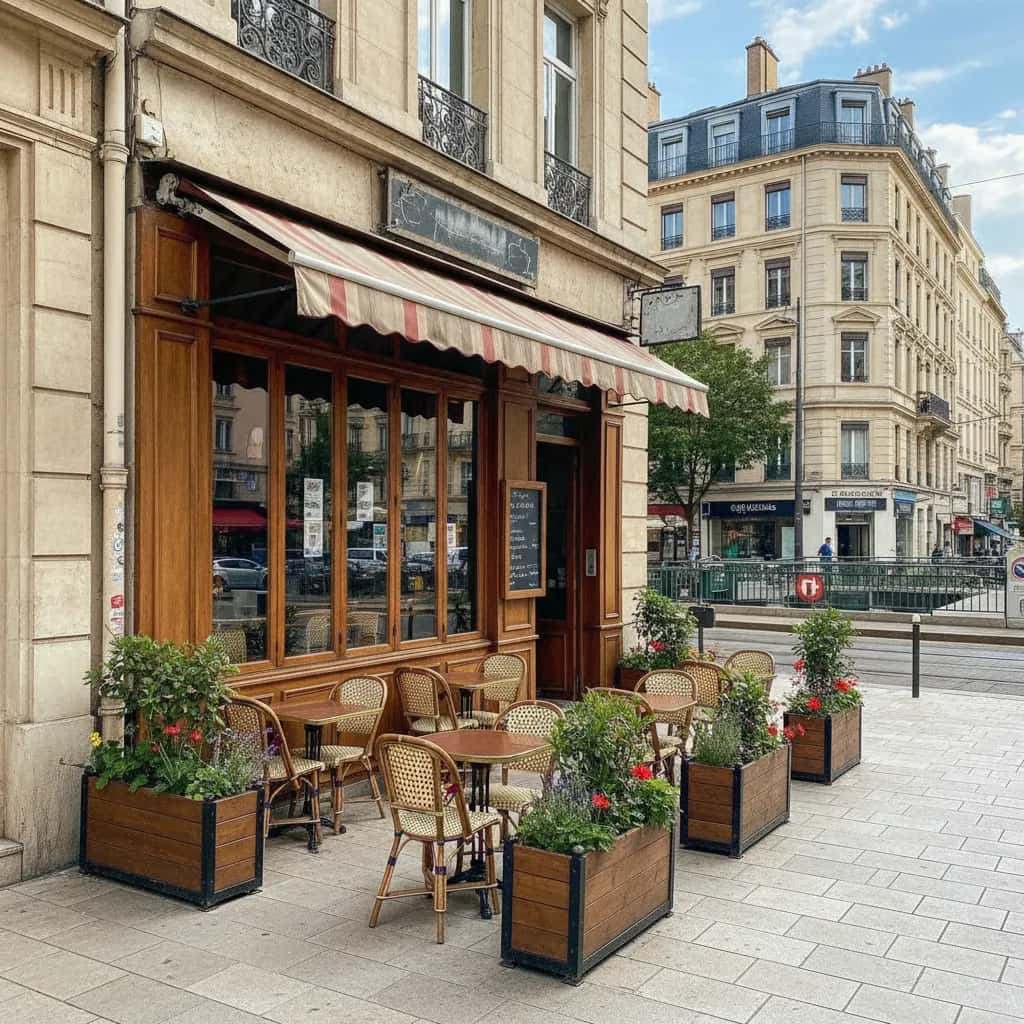 Restaurant 85m² à Lyon : terrasse - extraction