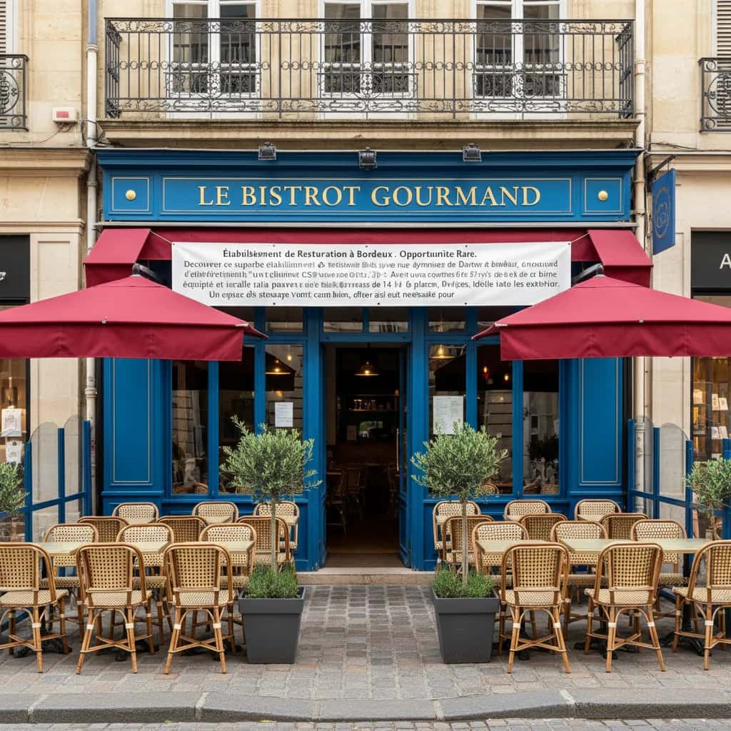 Restaurant 57m² à Bordeaux : terrasse - extraction