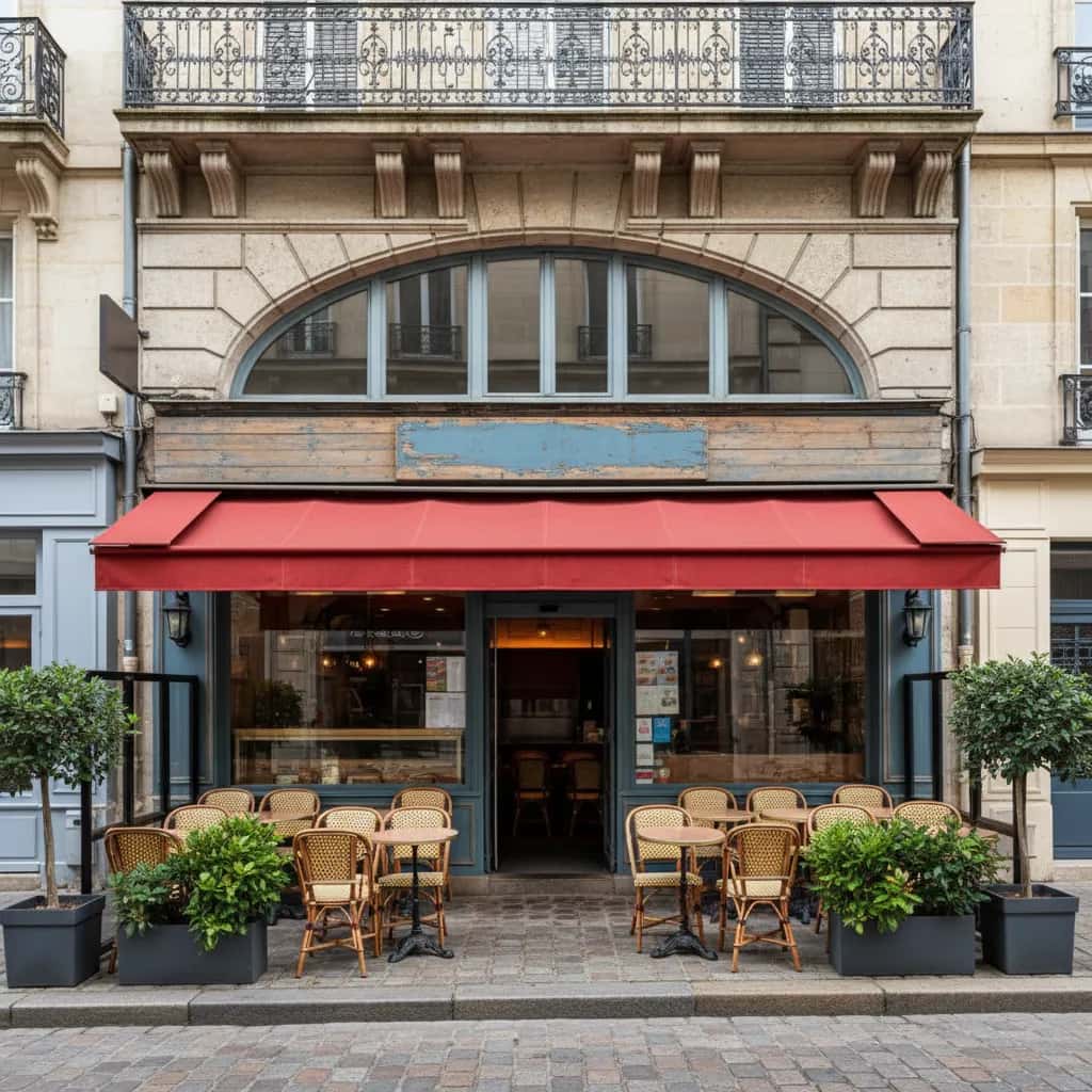 Fast-food 55m² à Nantes : terrasse - extraction