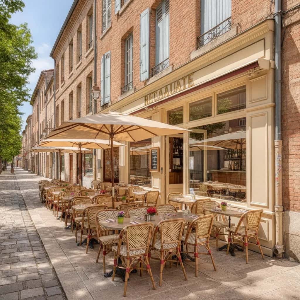 Restaurant 70m² à Toulouse : terrasse - licence IV