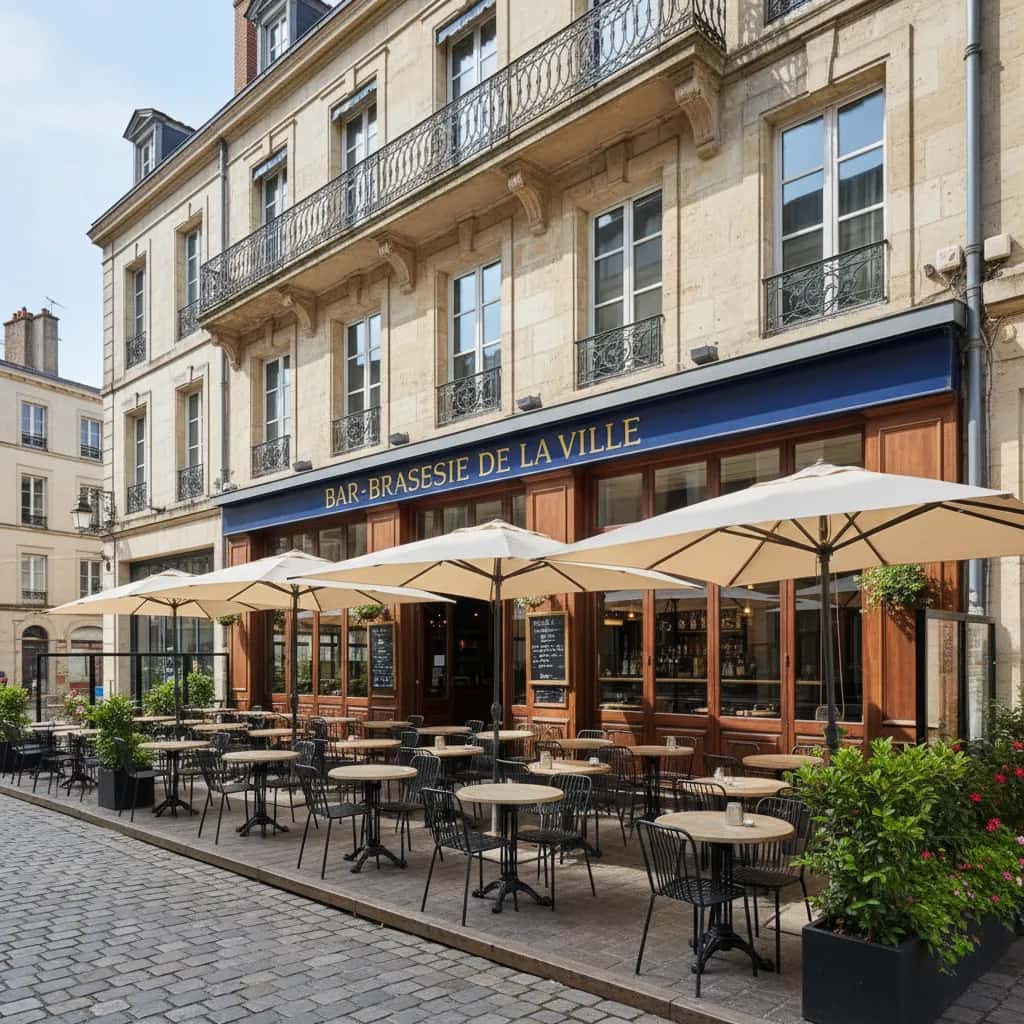 Bar-brasserie 150m² à Nantes : terrasse - licence IV