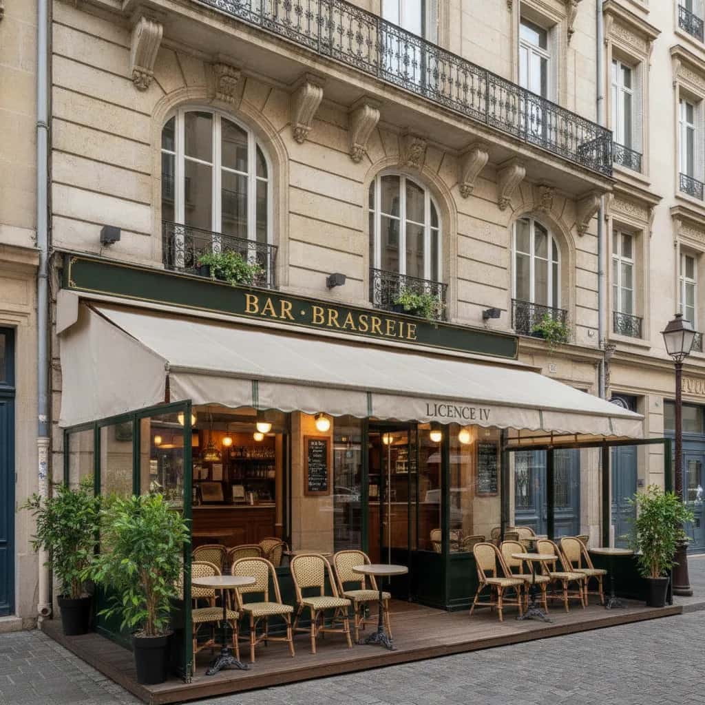 Bar-brasserie 85m² à Lyon : terrasse - licence IV