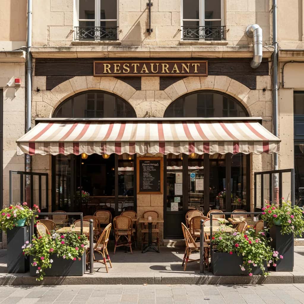 Restaurant 75m² à Lyon : terrasse - extraction