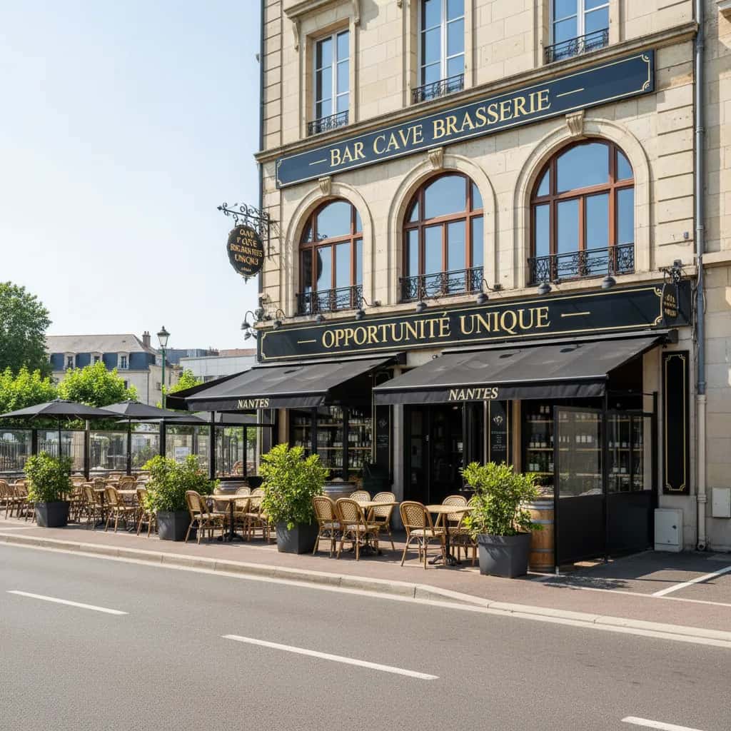 Bar-brasserie 530m² à Nantes : terrasse - licence IV