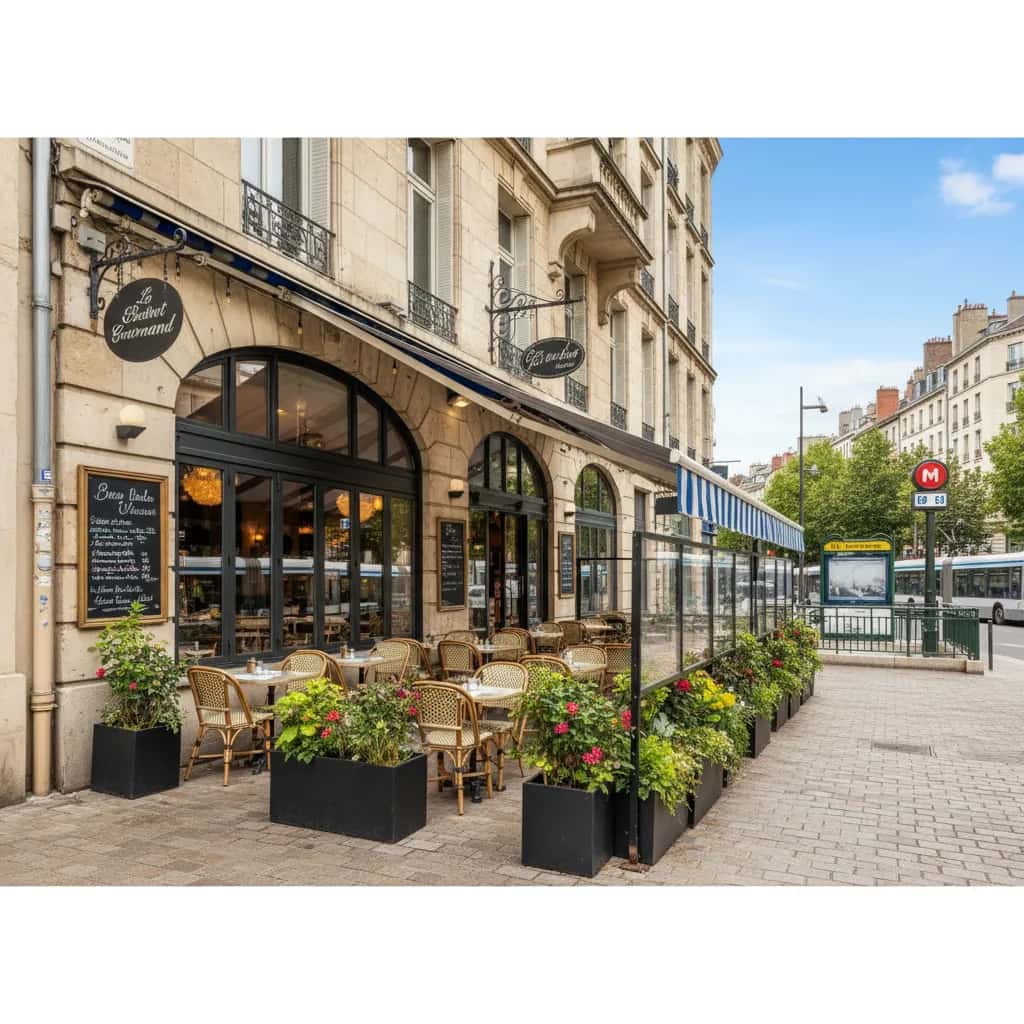 Restaurant 112m² à Lyon : terrasse - extraction