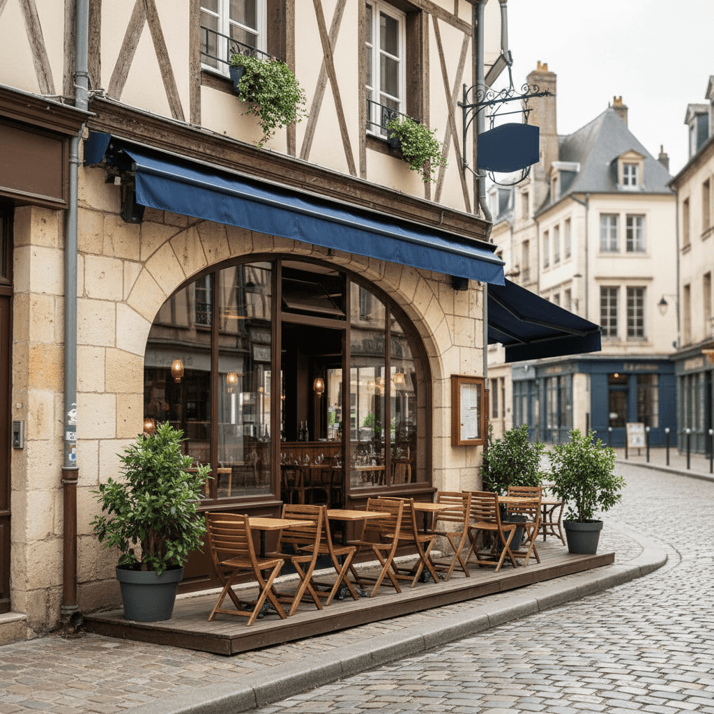 Restaurant à Rouen : terrasse - licence IV