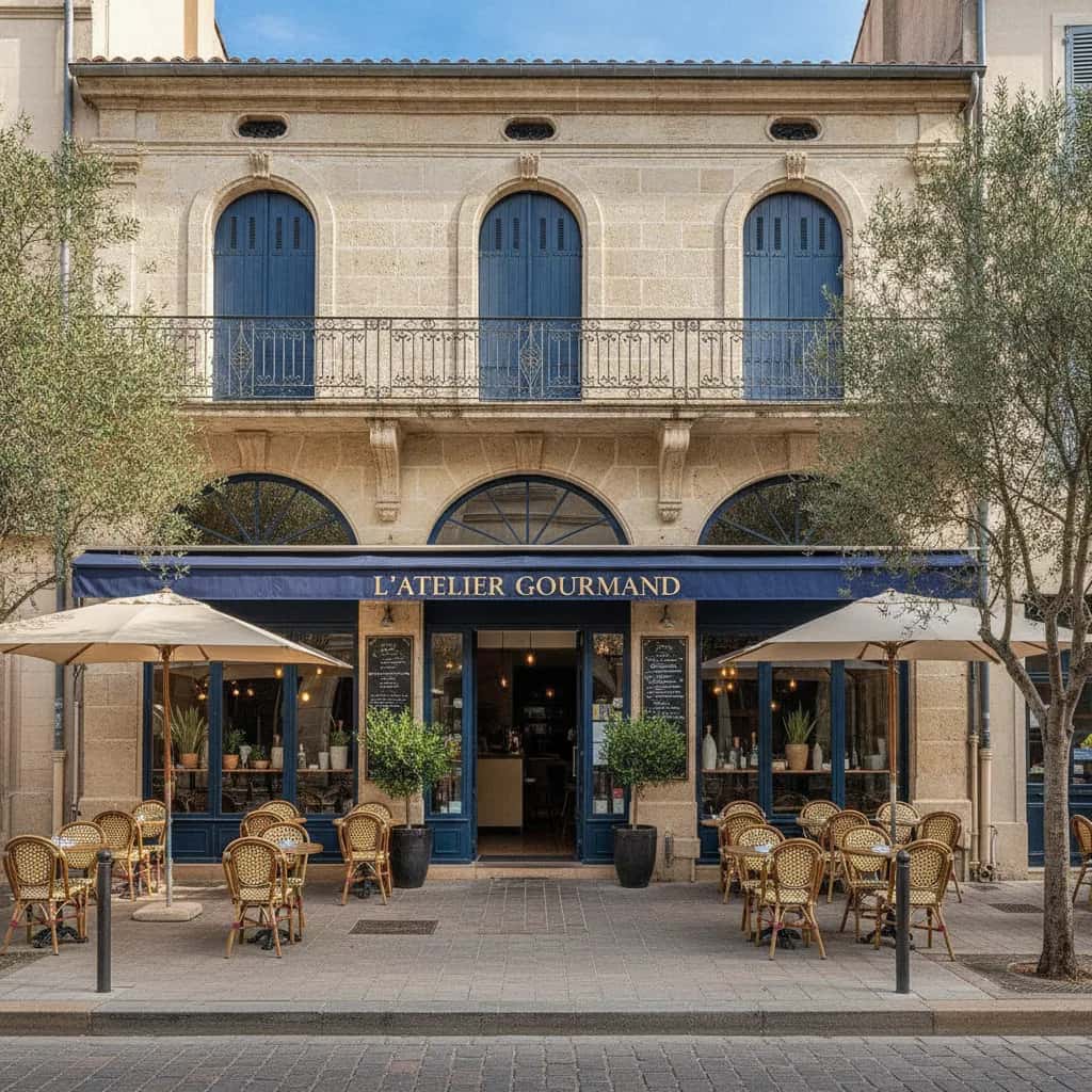 Restaurant 250m² à Montpellier : terrasse - cuisine équipée