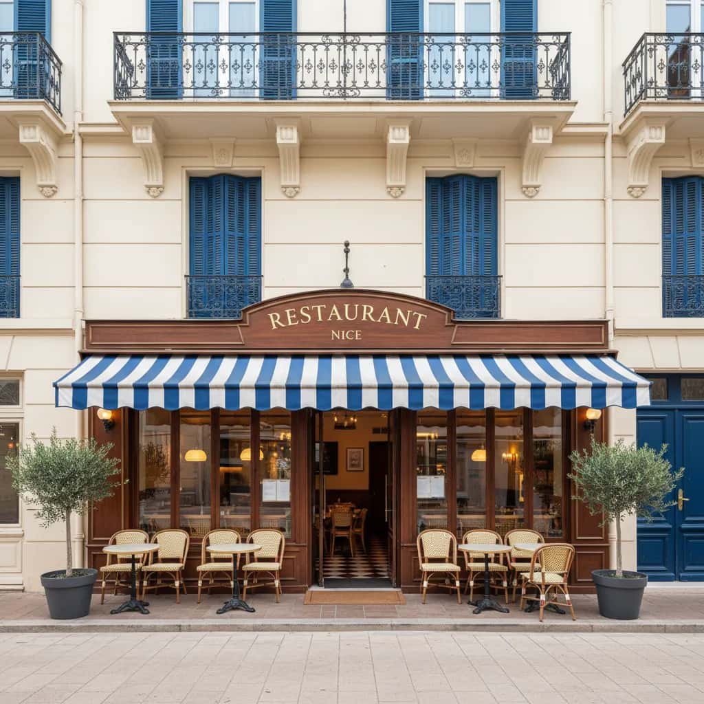 Restaurant 80m² à Nice : terrasse - licence IV
