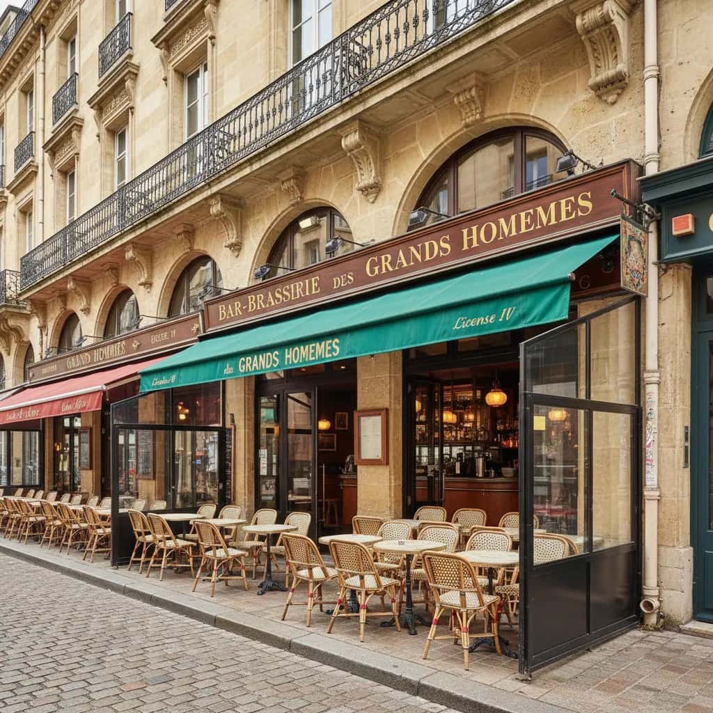 Bar-brasserie 100m² à Bordeaux : terrasse - licence IV