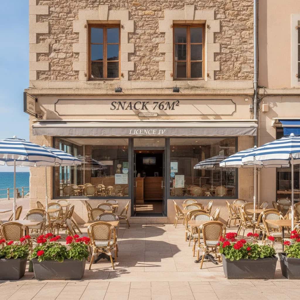 Snack 76m² à Montpellier : terrasse - licence IV