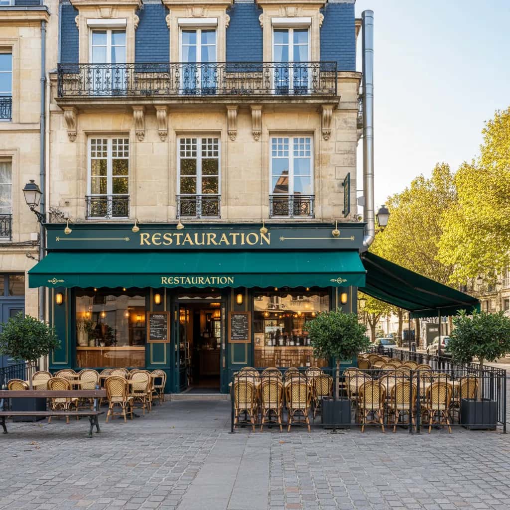 Restaurant 63m² à Bordeaux : terrasse - licence IV