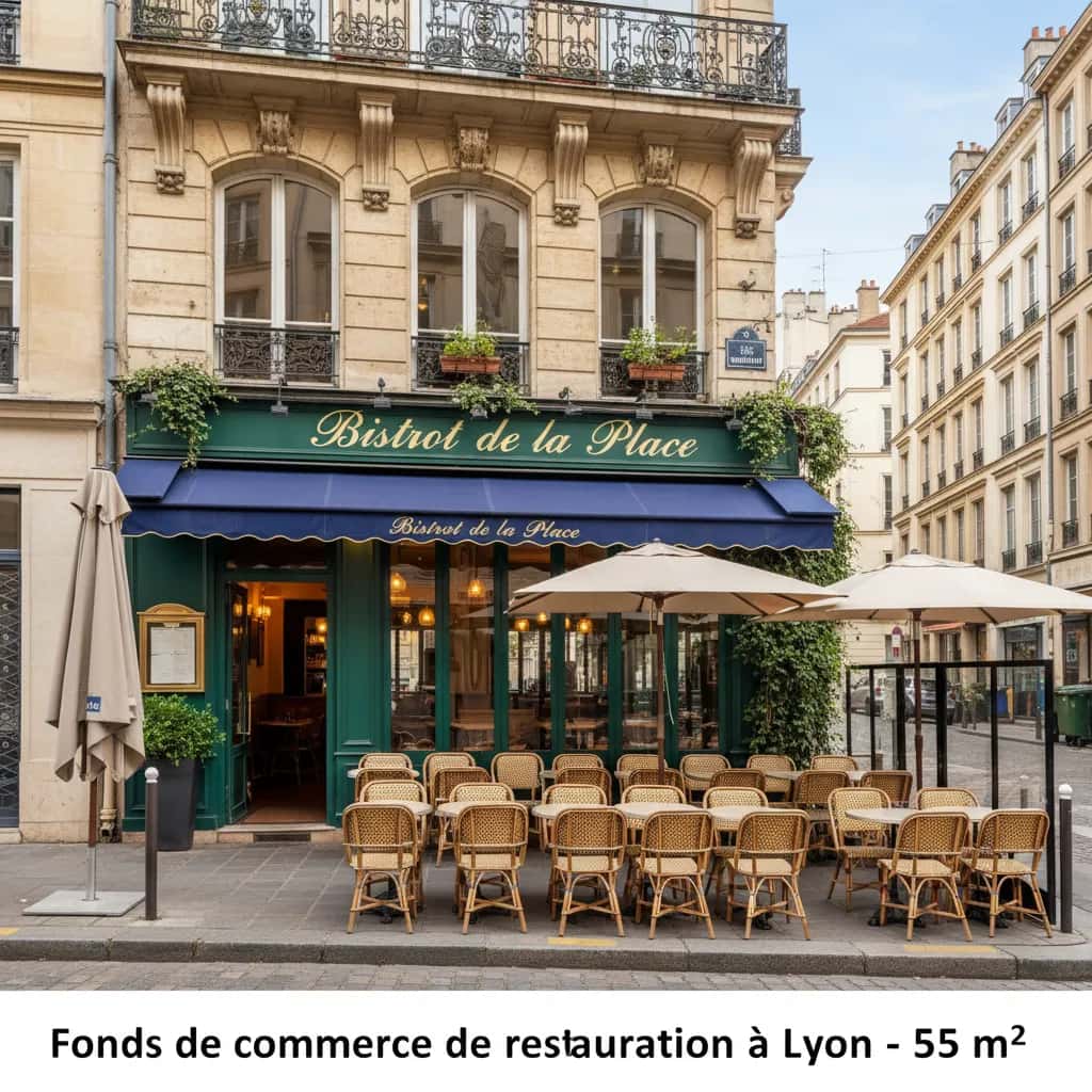 Restaurant 55m² à Lyon : terrasse - extraction