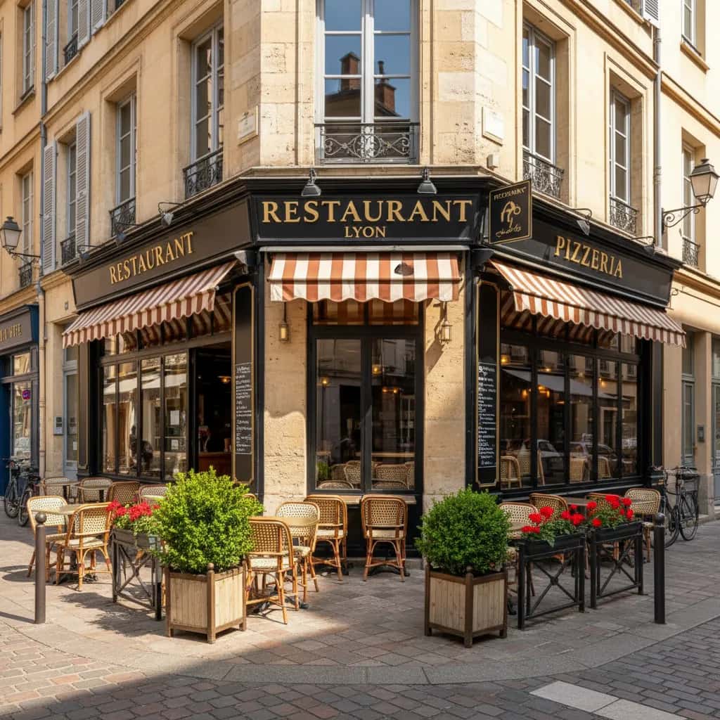 Restaurant 60m² à Lyon : terrasse - licence IV