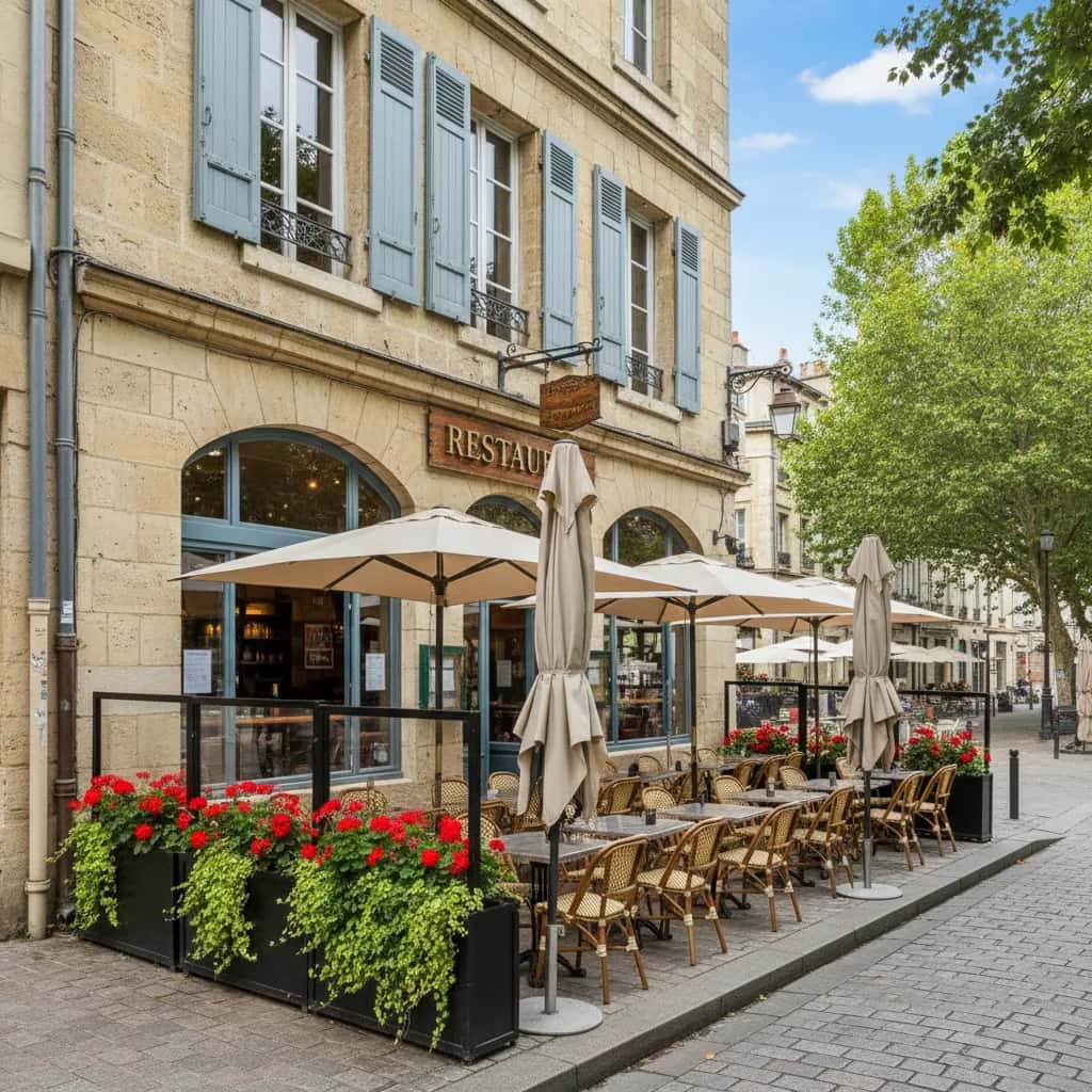 Restaurant 220m² à Bordeaux : terrasse - extraction
