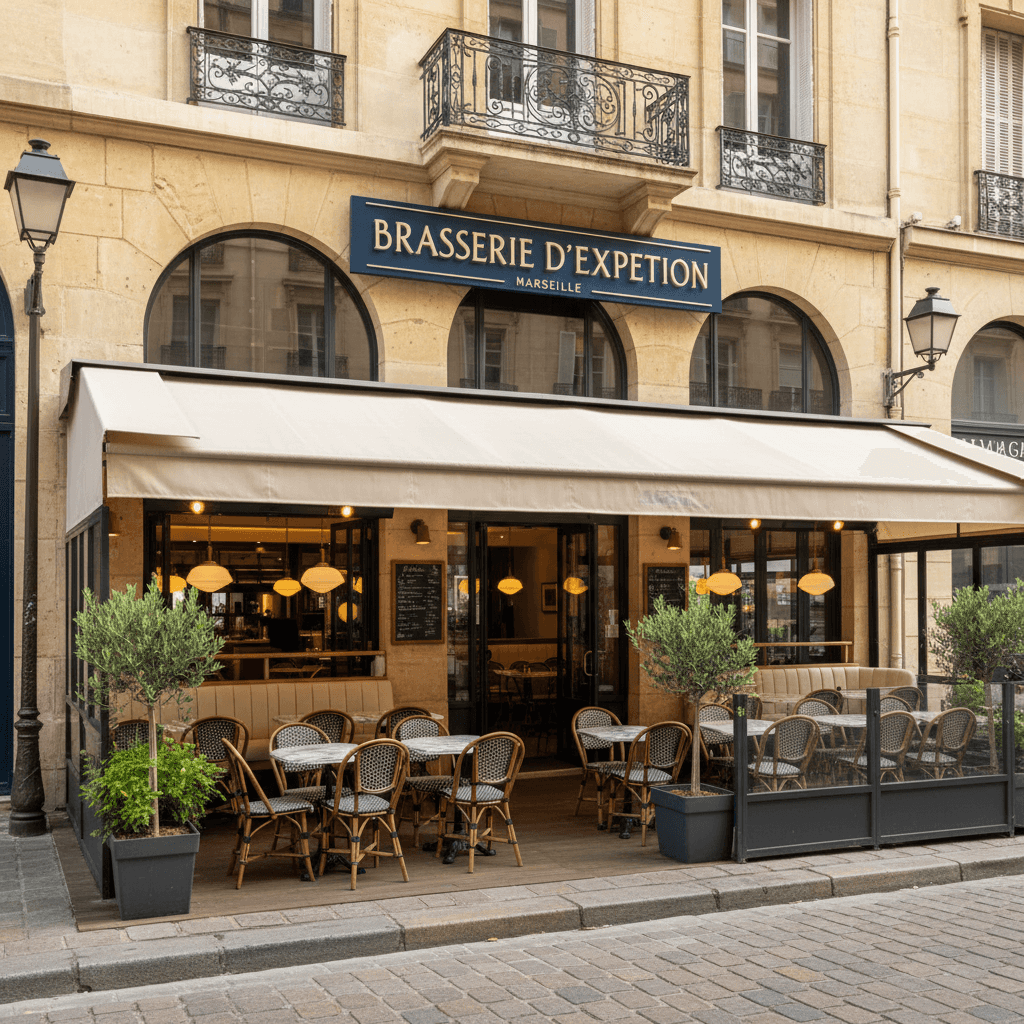 Bar-brasserie à Marseille : terrasse - licence IV