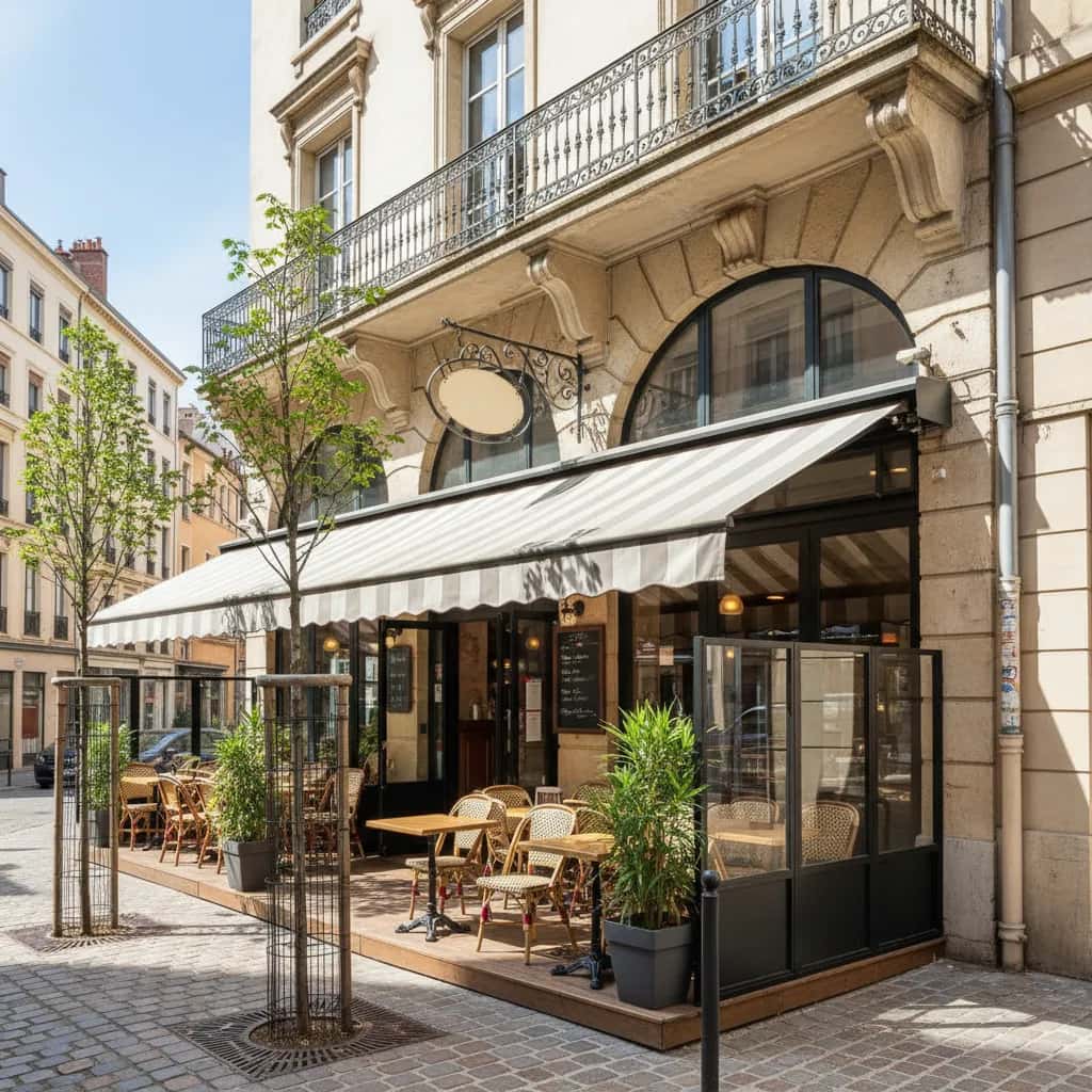 Restaurant 180m² à Lyon : terrasse - licence IV