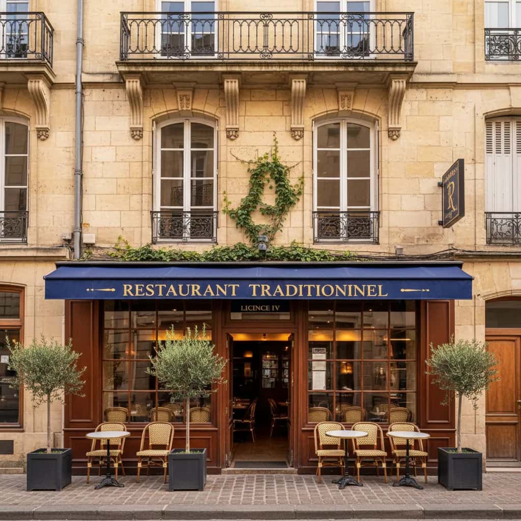 Restaurant 155m² à Bordeaux : terrasse - licence IV