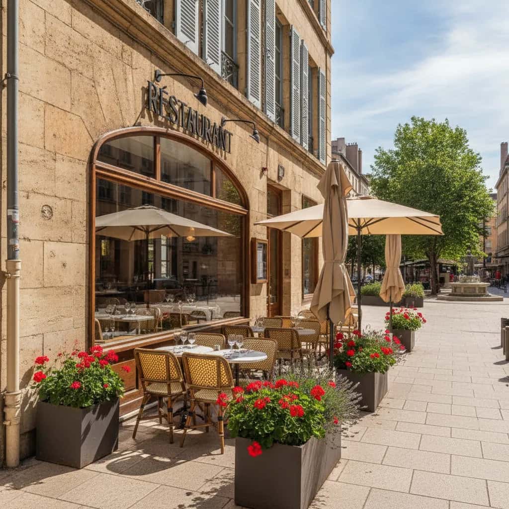 Restaurant 110m² à Lyon : terrasse - extraction