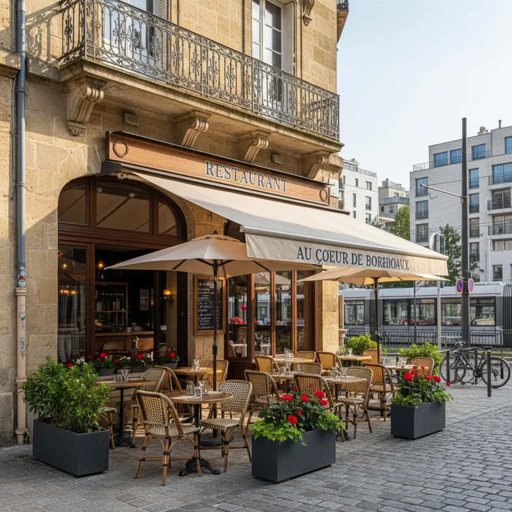 Restaurant à Bordeaux : terrasse - extraction