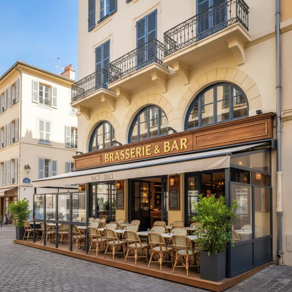Bar-brasserie 48m² à Nice : terrasse - licence IV
