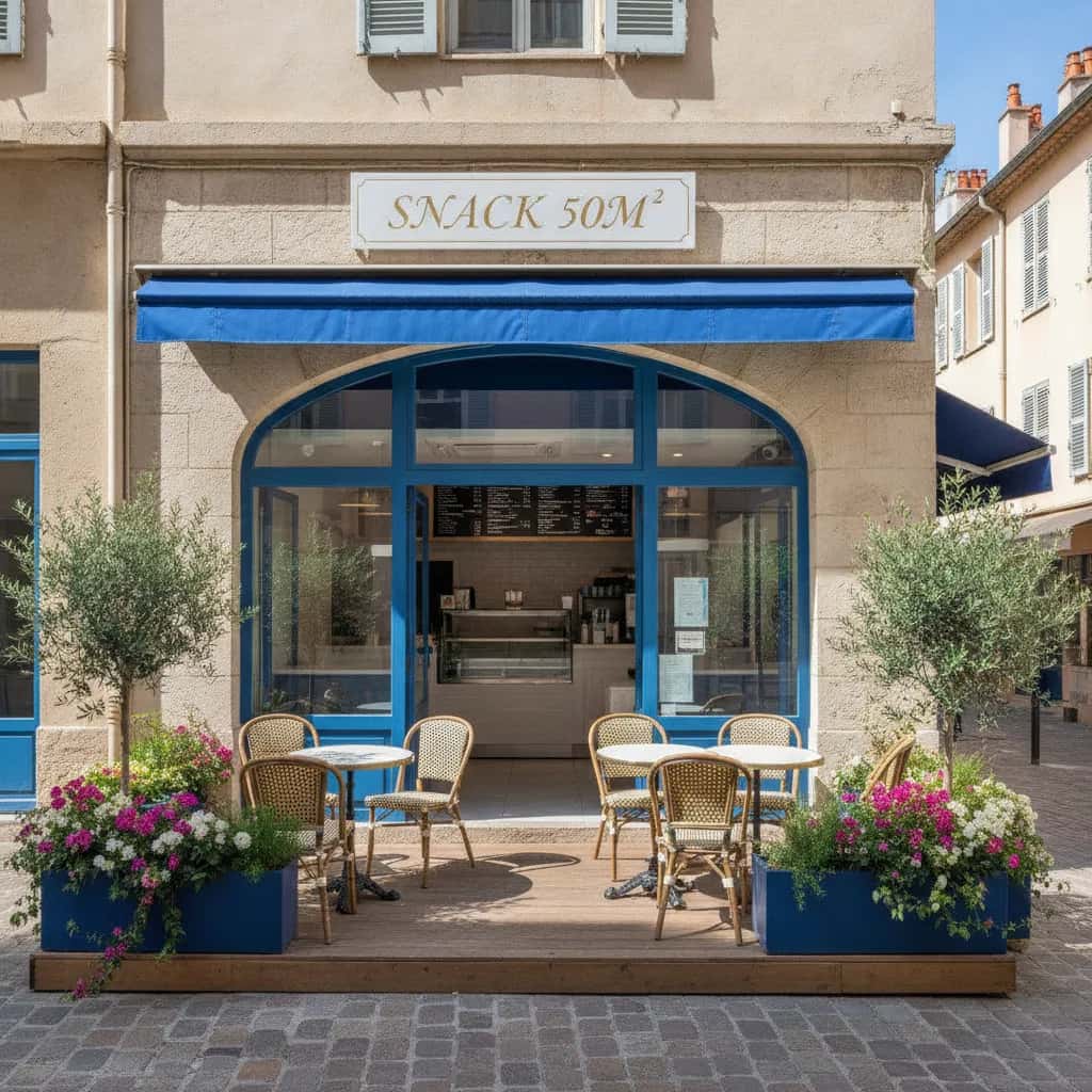 Snack 50m² à Nice : terrasse