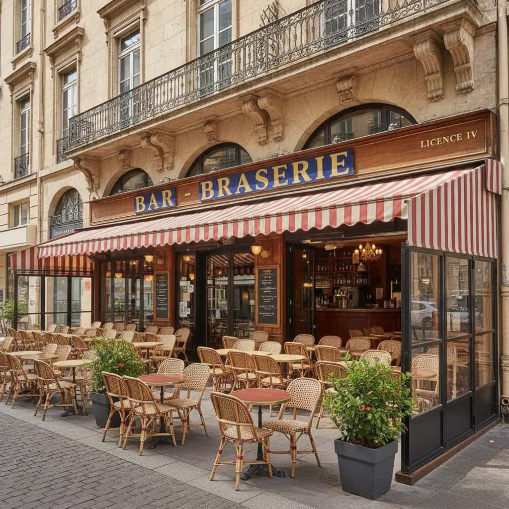 Bar-brasserie à Lyon : terrasse - licence IV