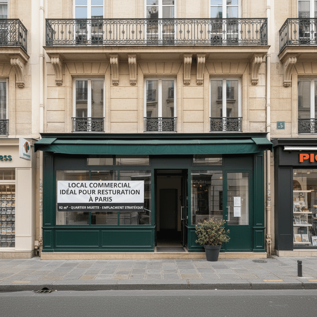 Local commercial idéal pour restauration à Paris