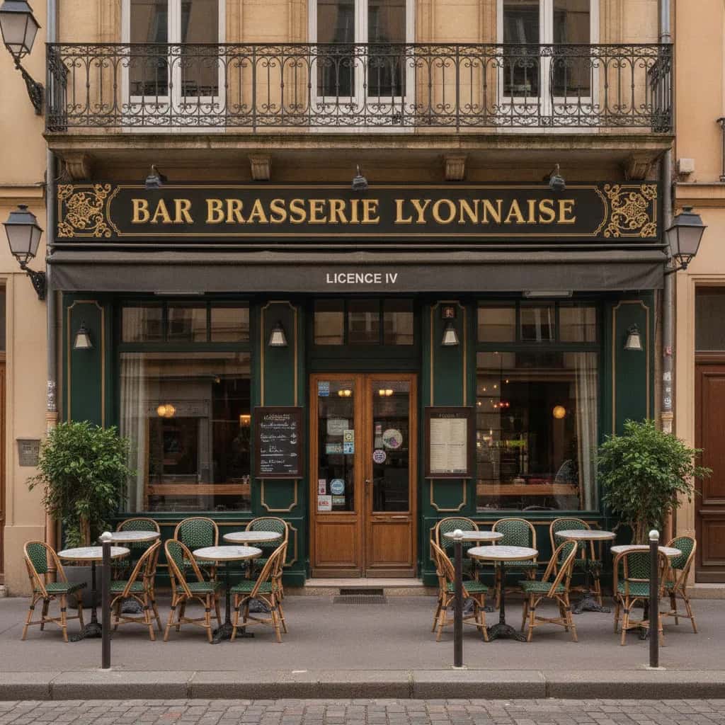 Bar-brasserie 167m² à Lyon : terrasse - licence IV