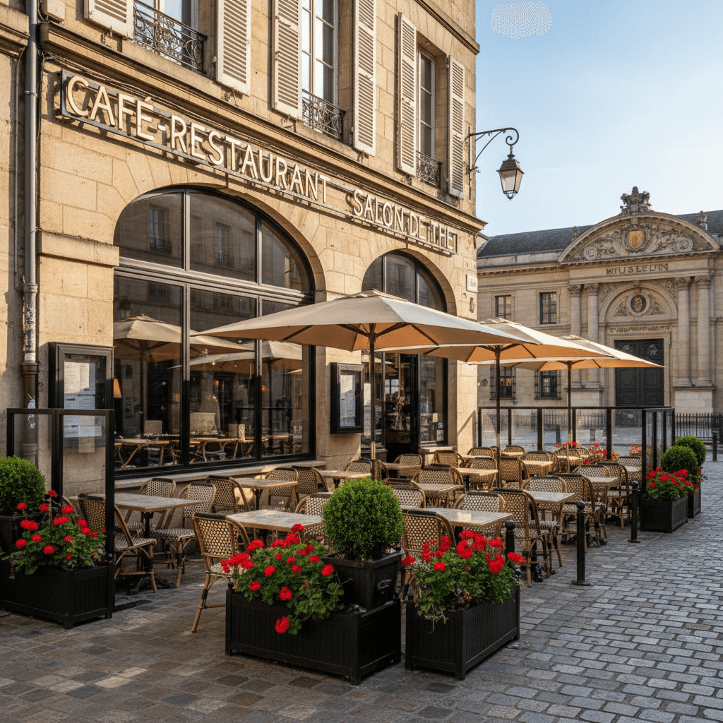 Restaurant 45m² à Rouen : terrasse - licence IV