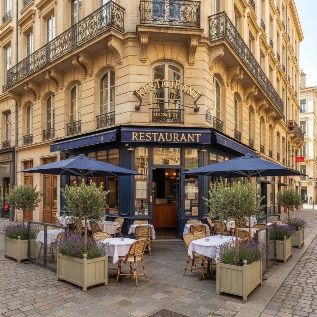 Restaurant 60m² à Lyon : terrasse - licence IV