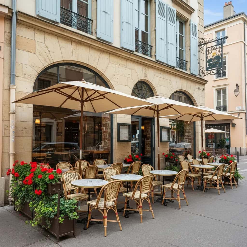 Restaurant 54m² à Lyon : terrasse - extraction